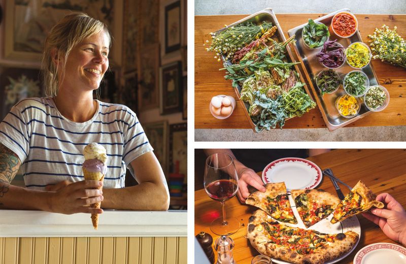 Lovely's Fifty Fifty (N Mississippi) — salad-topped, farm-obsessed pies