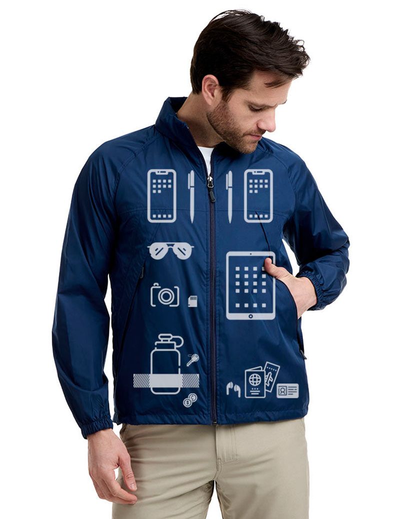 SCOTTeVEST Men’s Pack Windbreaker Jacket (Men)