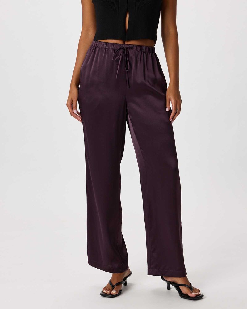 Drawstring Wide‑Leg Trousers