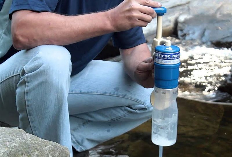 Water disinfection backup