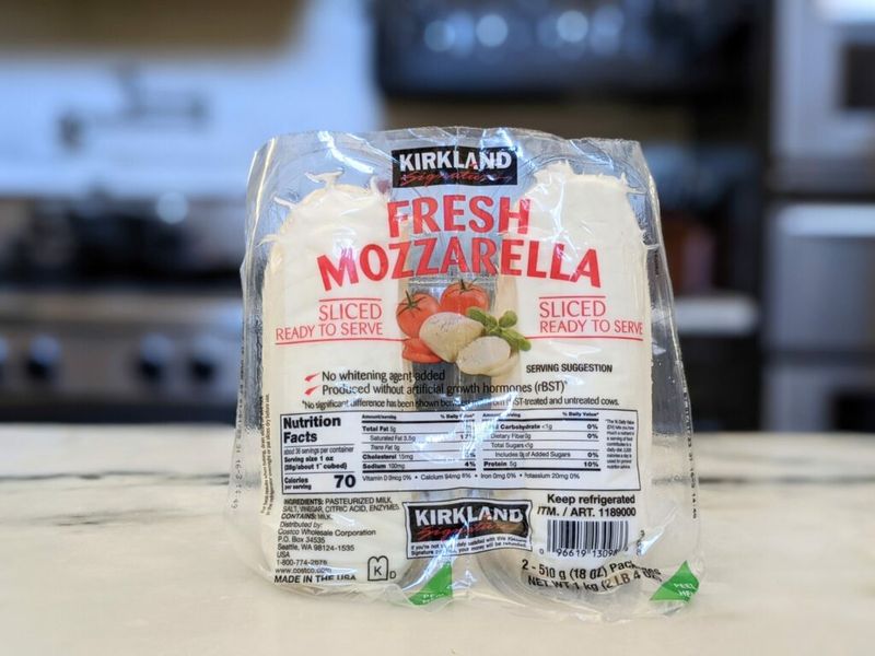 Kirkland sliced mozzarella