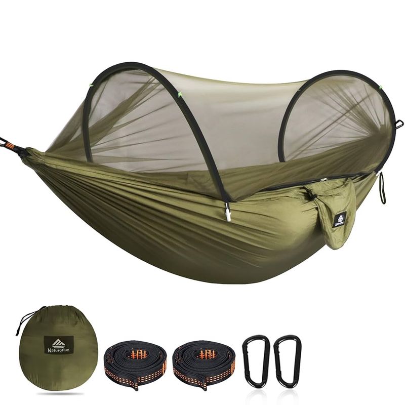 NATUREFUN Camping Hammock with Bug Net