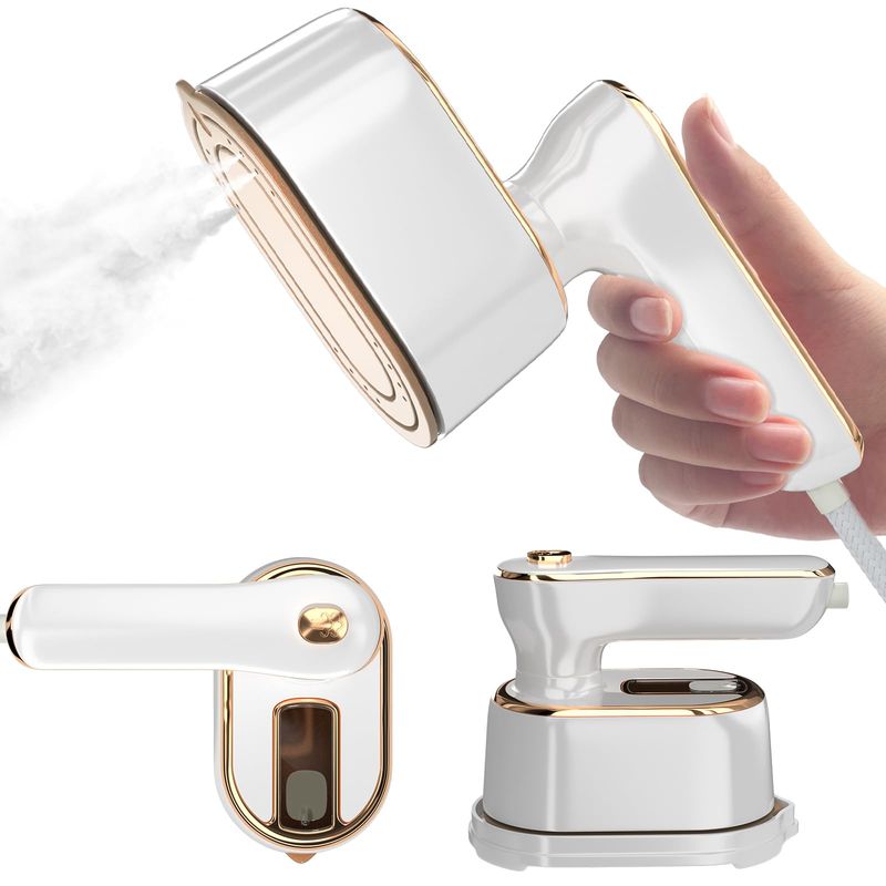 Travel-size garment steamer (empty through security)