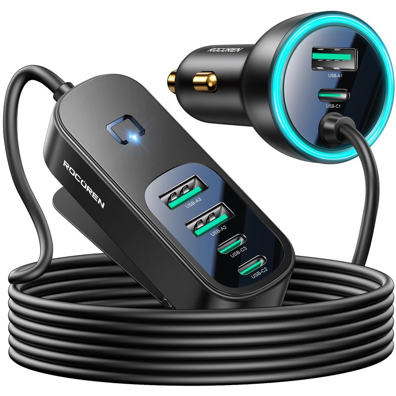 Multi-Port Car Charger and Cable Kit