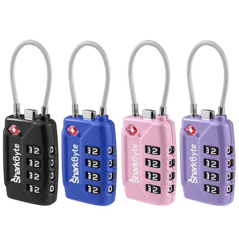 SharkByte 4-Pack TSA Locks
