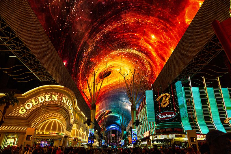 Stand beneath Vegas's giant Viva Vision canopy