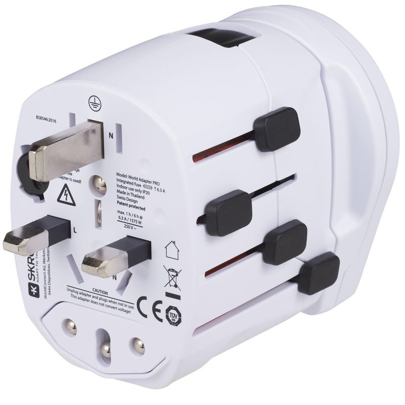 SKROSS PRO World & USB (7A) — trusted, grounded (3-pole) build