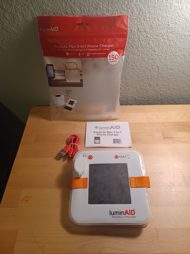 LuminAID PackLite Max 2-in-1 (lantern + phone charger)