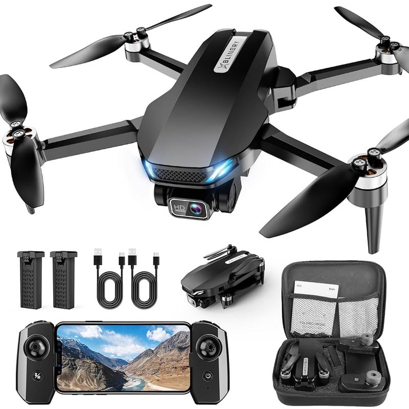 BLINORY Foldable Mini Drone: Whisper-Quiet Travel Companion