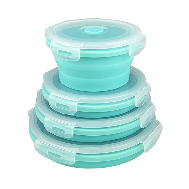Space-Saving Collapsible Silicone Containers