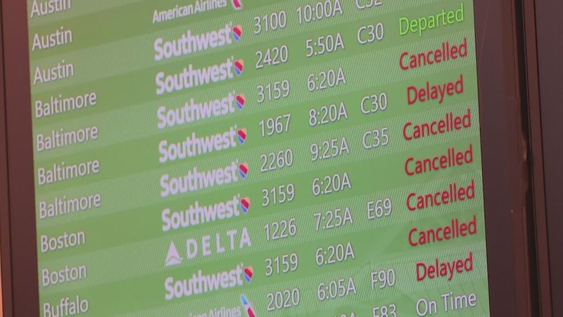 Southwest: Chicago Midway ↔ Oakland and Baltimore ↔ Cleveland