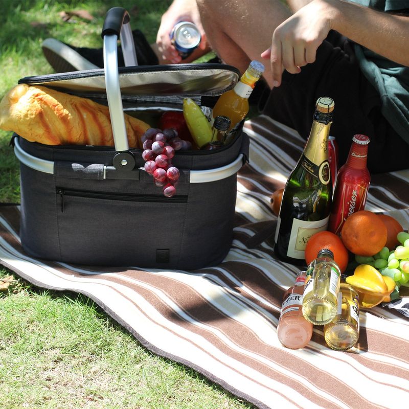 ALLCAMP Insulated Picnic Basket - Space-Saving Temperature Control Master