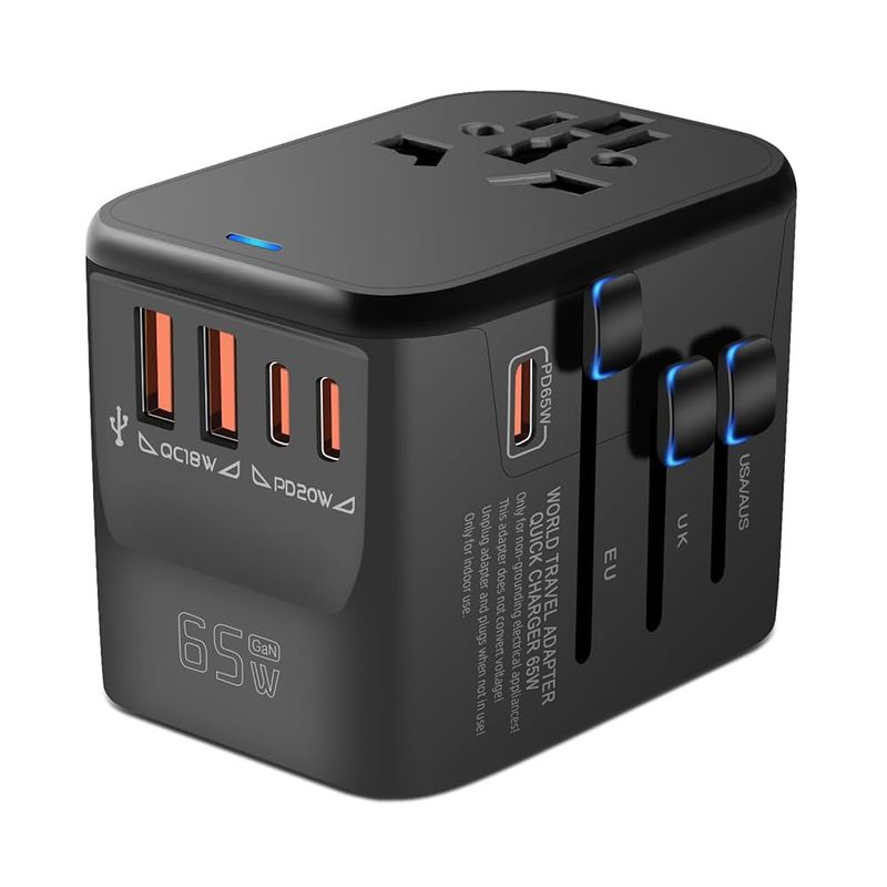 Universal Travel Adapter + GaN Charger