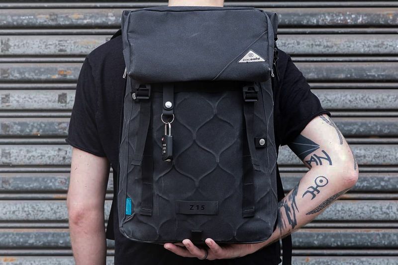 Anti-Theft Daypack (Slash-Resistant Fabric, Locking Zips)