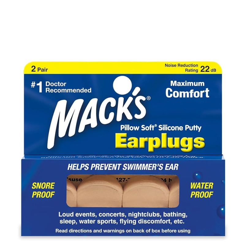 Silicone Earplugs (Mack's Pillow Soft)