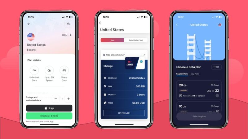 eSIM for Data on Arrival