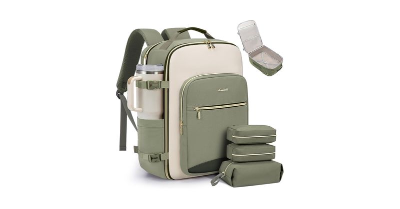 LOVEVOOK Travel Backpack 40 L with Packing Cubes