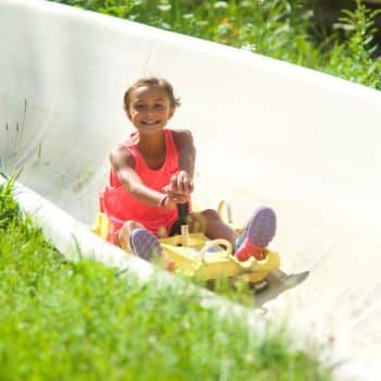 Alpine slide in Jiminy Peak