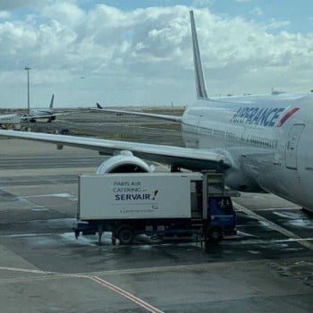 Air France plane at Charles De Gaulle airport in Paris