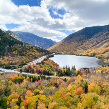View of Echo lake from Artists Bluff in NH
