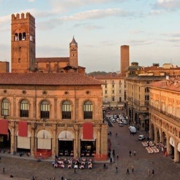 Bologna's main square from above