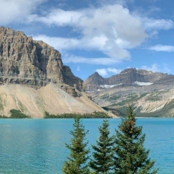 Panoramic view of Bow Lake