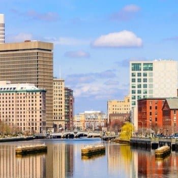 Providence skyline from the river