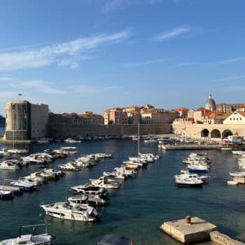 Boats in Dubrovnik harbor - trip to Croatia cost