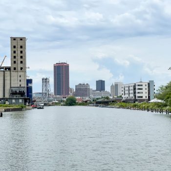 Buffalo skyline from the river