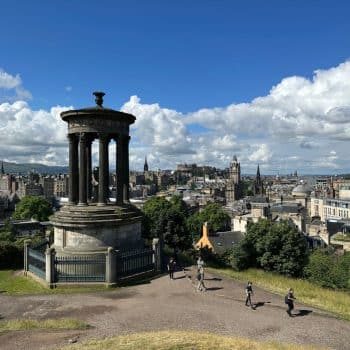 Calton Hill and view of Edinburgh - Scotland Packing List