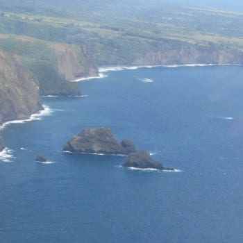 Cliffs of the Big Island from helicopter
