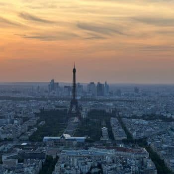 Eiffel Tower at sunset