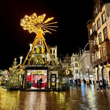 Trier German Christmas Market at night