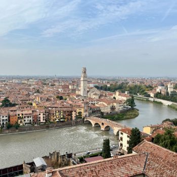 View of Verona and river from above